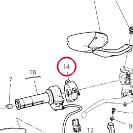 Commutateur droit 65010521E — réf. 65010521F | Ducati Store