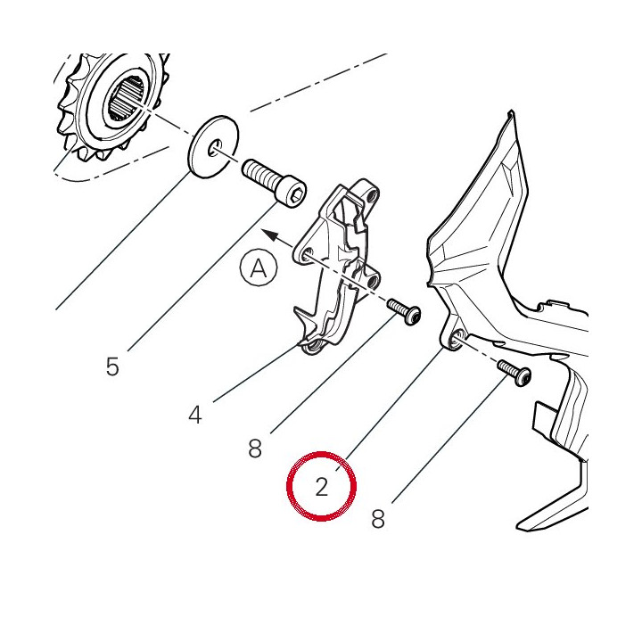 Couvercle pignon chaîne — réf. 4601I071A | Ducati Store