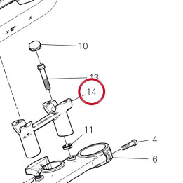 Cavalier guidon, inférieur — réf. 36016391AA | Ducati Store