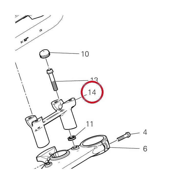 Cavalier guidon, inférieur — réf. 36016391AA | Ducati Store