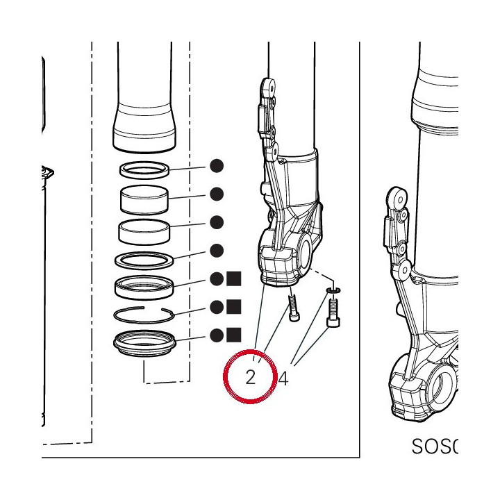 Coulisse gauche complète — réf. 34923671A | Ducati Store