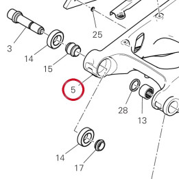 Bras oscillant arrière — réf. 37012483AC | Ducati Store