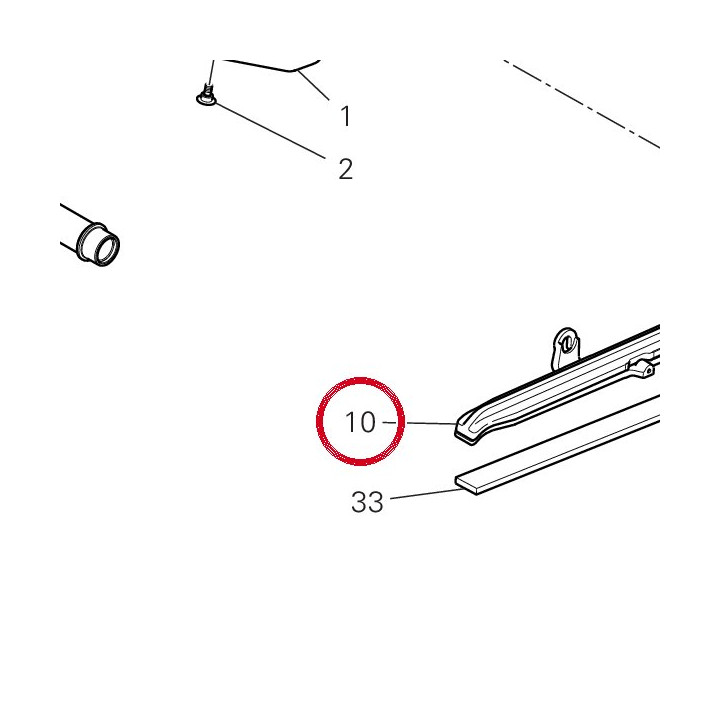 Patin chaîne supérieure — réf. 44712611A | Ducati Store