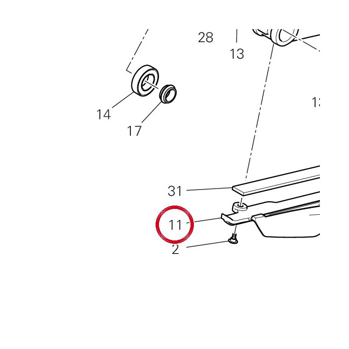 Patin chaîne inférieure — réf. 44712353A | Ducati Store