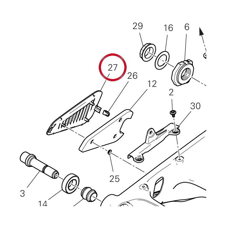 Bouchon bras oscillant — réf. 87211651A | Ducati Store