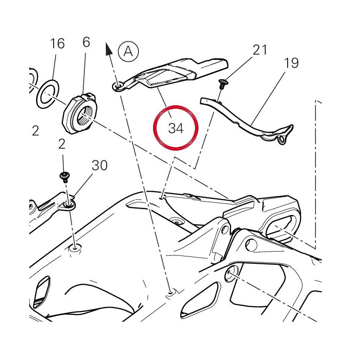 Patin chaîne supérieure — réf. 44712801A | Ducati Store