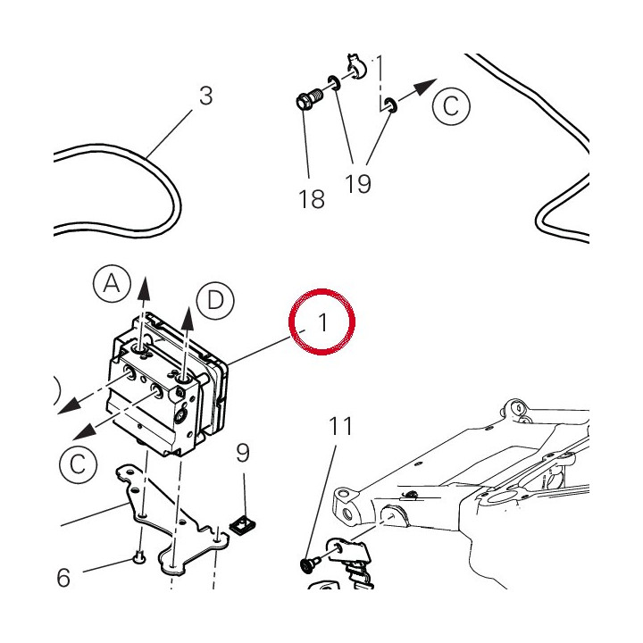 Centrale Abs 93940121A — réf. 93940121A | Ducati Store