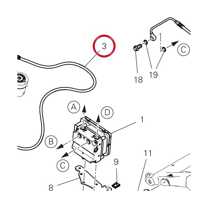 Durite maître cylindre av — réf. 61811641B | Ducati Store