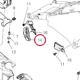 Support connecteur droit — réf. 8291I691A | Ducati Store
