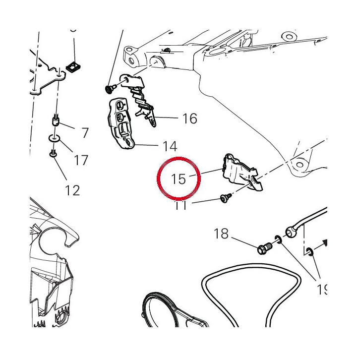 Support tuyau frein — réf. 8301H872B | Ducati Store