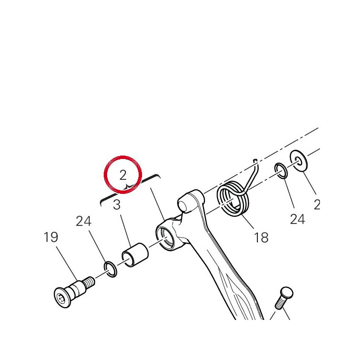 Ensemble levier frein — réf. 45721372AA | Ducati Store