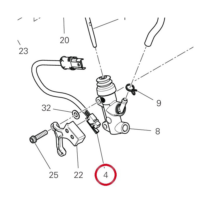 Interrupteur stop arrière — réf. 53920521A | Ducati Store