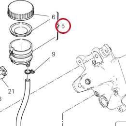 Réservoir liquide freins — réf. 58540151A | Ducati Store