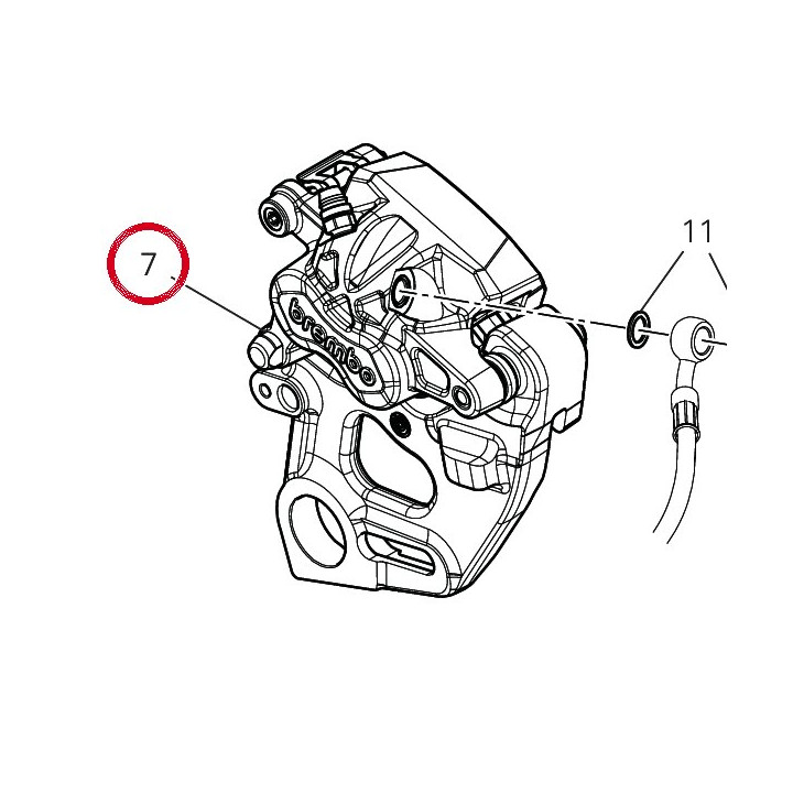 Étrier frein arrière — réf. 61141711B | Ducati Store