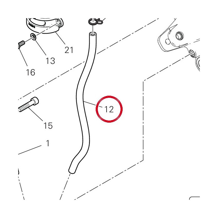 Tuyau frein arrière — réf. 87712761A | Ducati Store