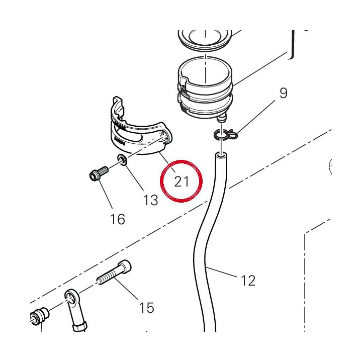 Demi-Collier réservoir — réf. 8291I361AA | Ducati Store