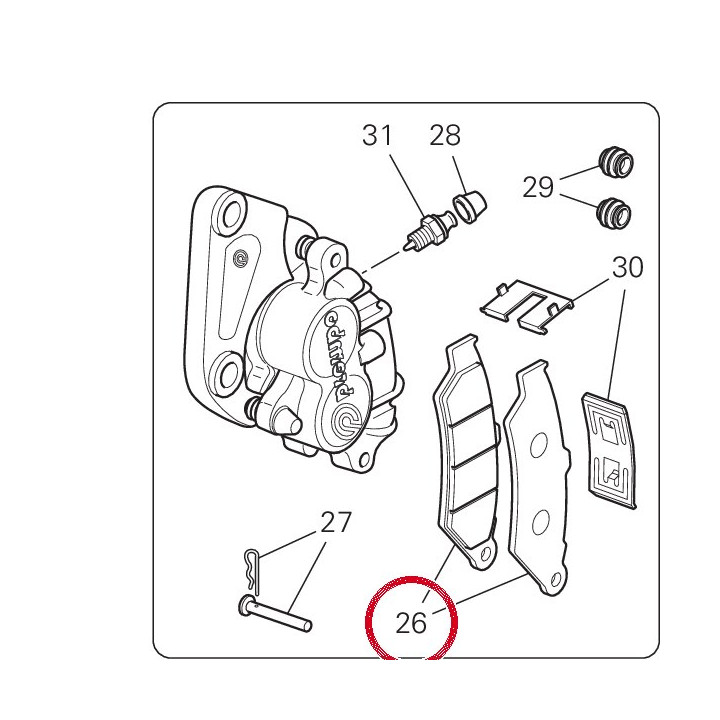 Kit arrière plaquettes — réf. 61311791A | Ducati Store