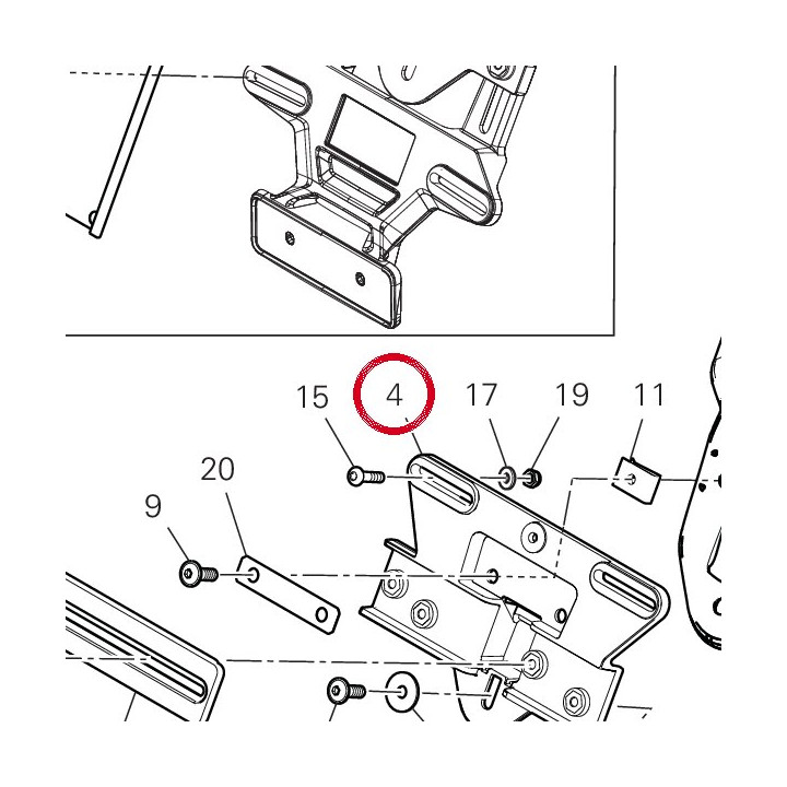 Demi-Plateau superiore — réf. 56116402A | Ducati Store