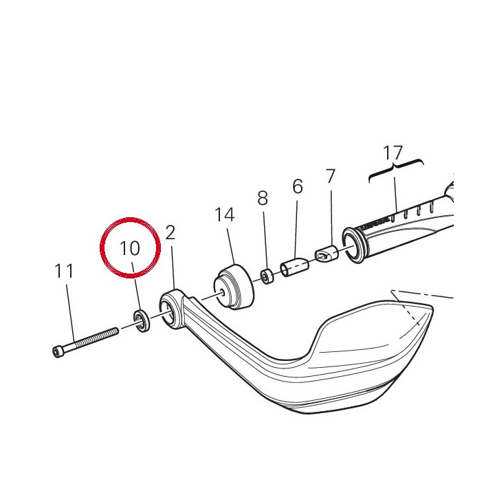 Entretoise 7131B281AA — réf. 7131B281AA | Ducati Store