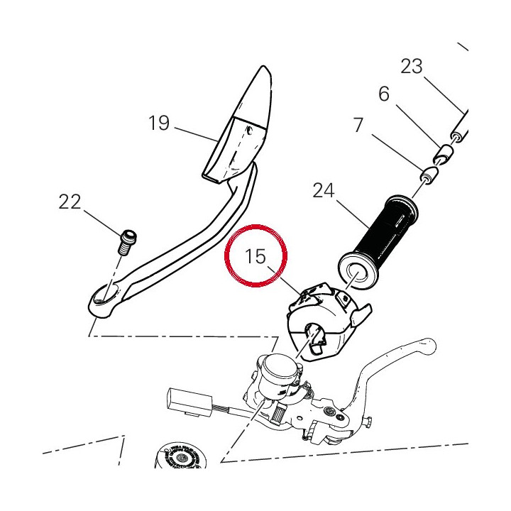 Commutateur gauche 65110401E — réf. 65110401E | Ducati Store