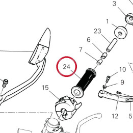 Poignée gauche 36110221A — réf. 36110221A | Ducati Store