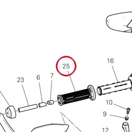 Poignée chauffante droite — réf. 36110212A | Ducati Store