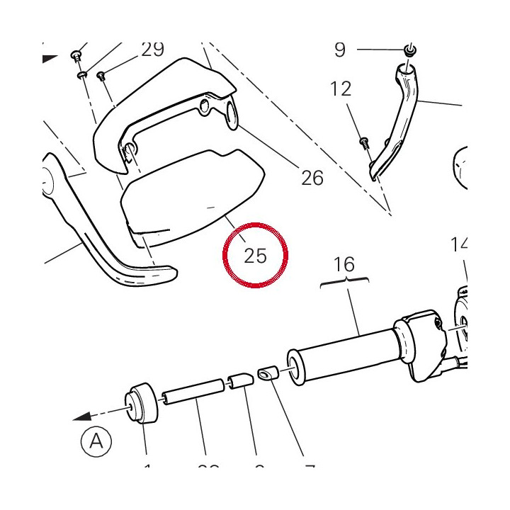 Calotte droite 96211731A — réf. 96211731A | Ducati Store
