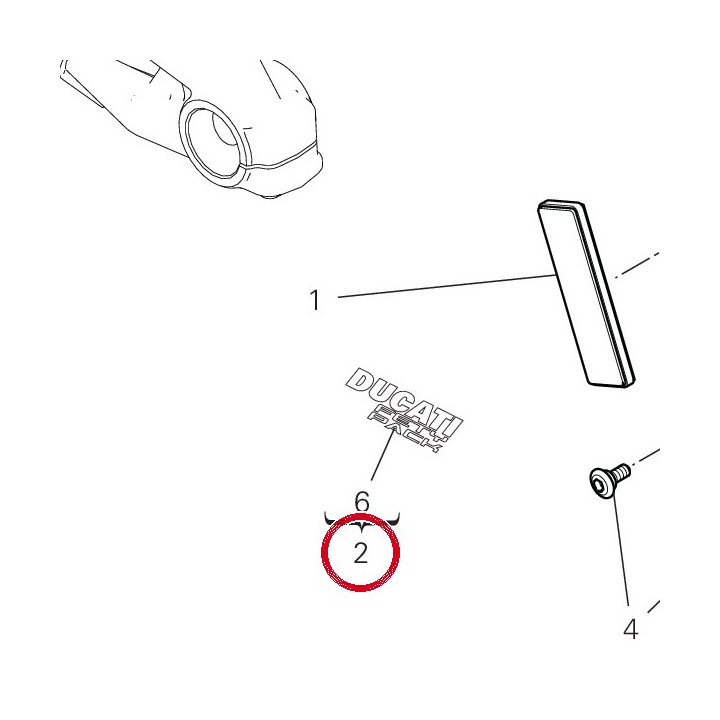 Garde-Boue avant rouge — réf. 564P6784AA | Ducati Store