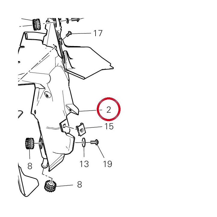 Convoyeur D'Air droit — réf. 48412131B | Ducati Store