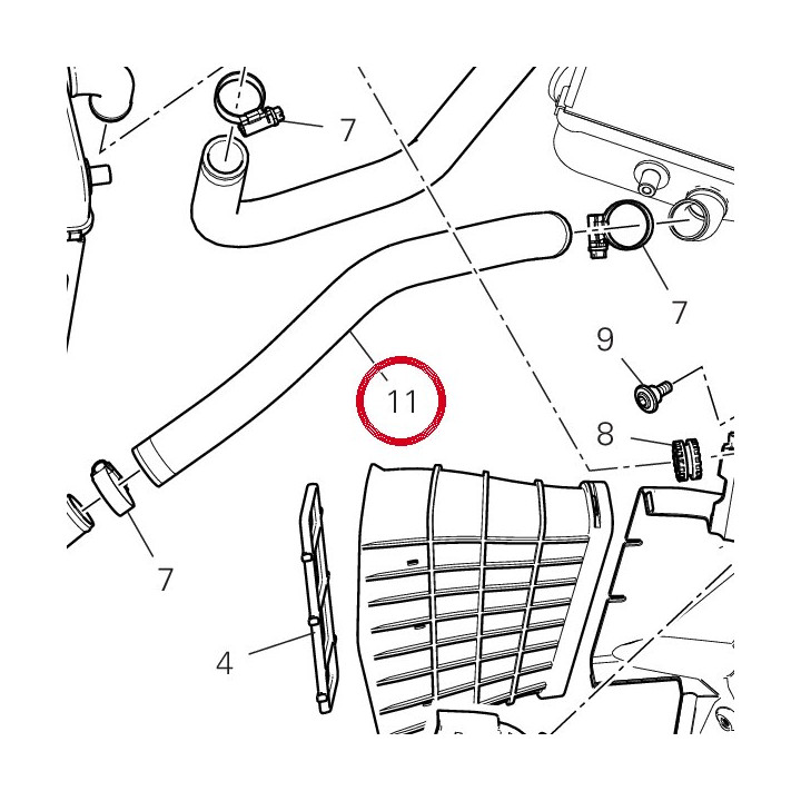 Tuyau eau inférieur — réf. 80018271A | Ducati Store