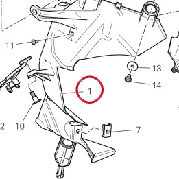 Convoyeur D'Air gauche — réf. 48412121B | Ducati Store