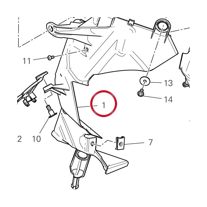Convoyeur D'Air gauche — réf. 48412121B | Ducati Store