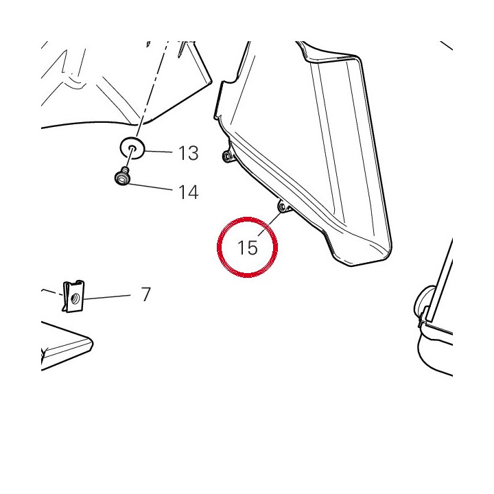 Canalisation gauche — réf. 48412481A | Ducati Store