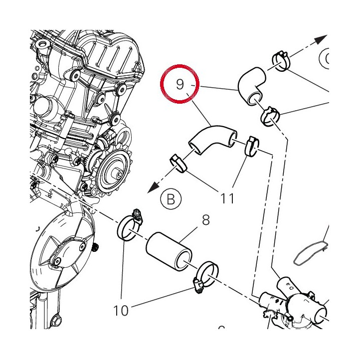 Manchon caoutchouc 80018281A — réf. 80018281A | Ducati Store