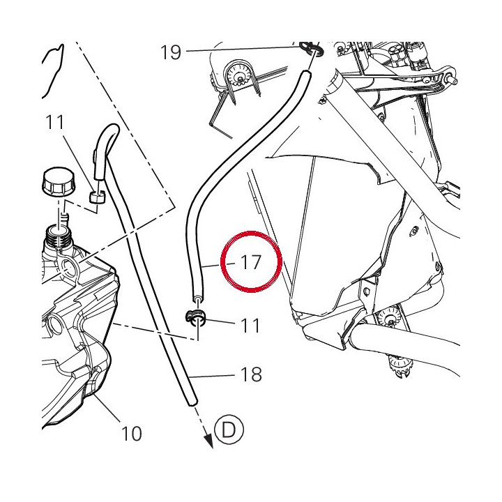 Tuyau 93410411A — réf. 93410411A | Ducati Store