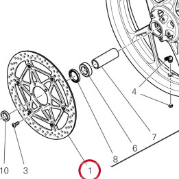 Disque frein avant 49241551A — réf. 49241551A | Ducati Store