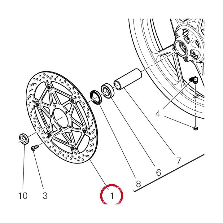 Disque frein avant 49241551A — réf. 49241551A | Ducati Store