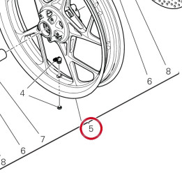Jante roue av. black — réf. 50122951BA | Ducati Store