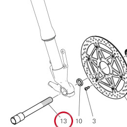 Pivot roue avant 81910601BA — réf. 81910601BA | Ducati Store