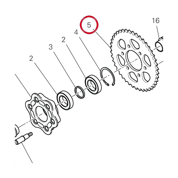 Couronne D42 49412111AB — réf. 49412111AB | Ducati Store