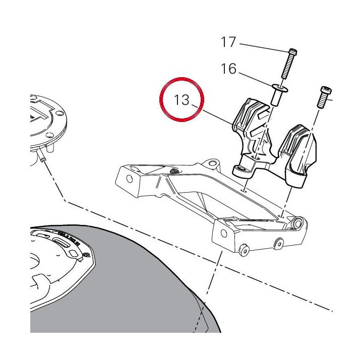 Caisson de selle 8291I701C — réf. 8291I701C | Ducati Store
