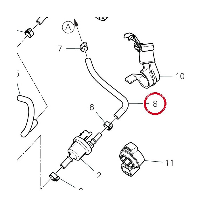 Tuyau 93511661A — réf. 93511661A | Ducati Store
