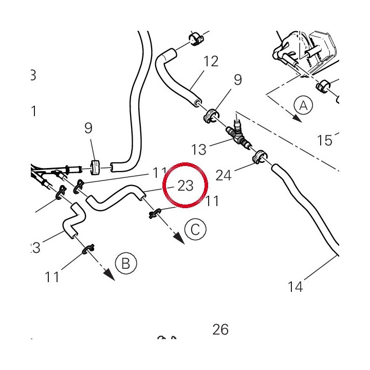 Platform hose 4X9,5 L83 — réf. 935Z0071A | Ducati Store