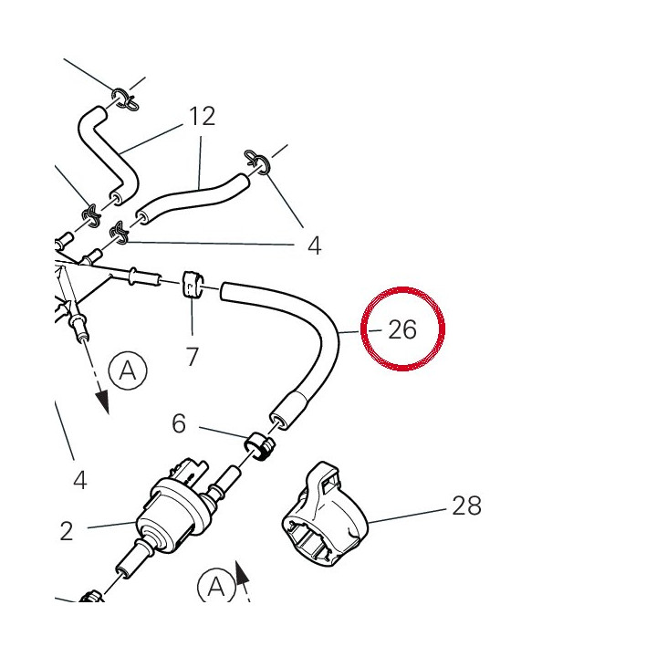 Tuyau 93510941A — réf. 93510941A | Ducati Store
