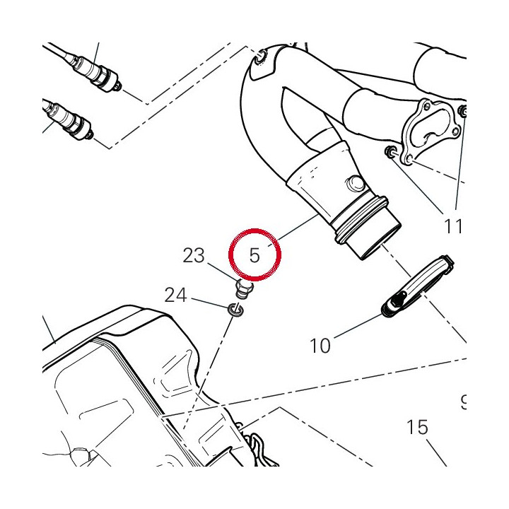 Collecteur D'Echappement — réf. 57115551A | Ducati Store