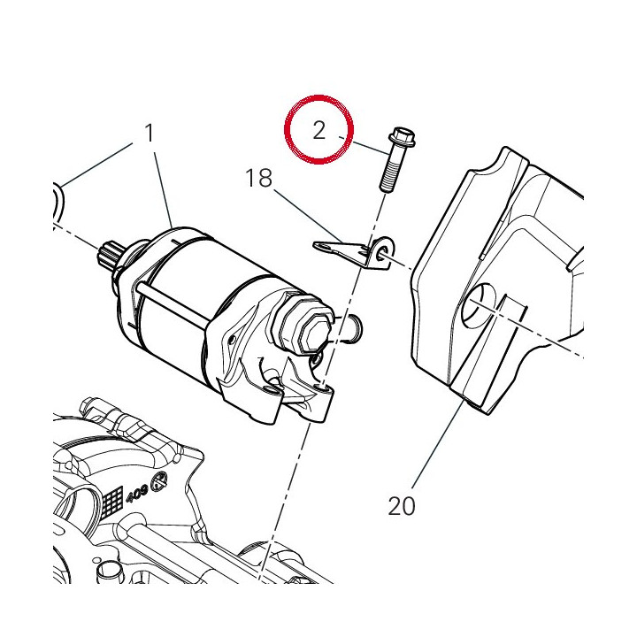Vis tchc M6X28 77156708B — réf. 77156708B | Ducati Store