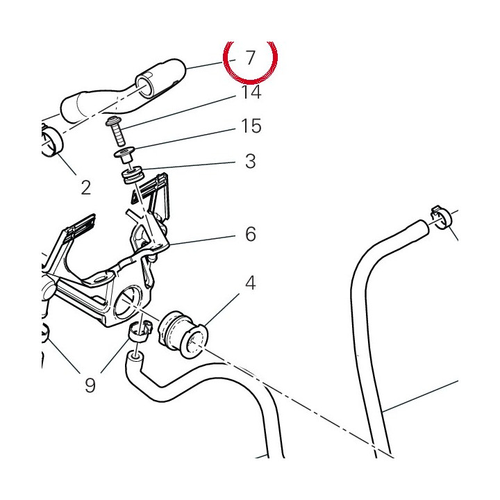 Tuyau air arrière — réf. 87614021AA | Ducati Store