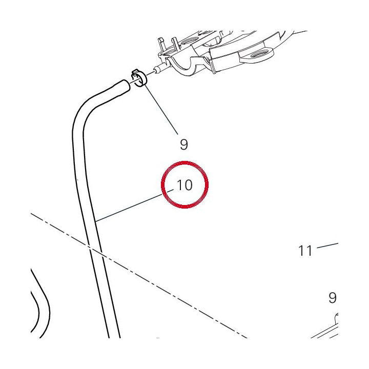 Tuyau avant droit 935Z0031A — réf. 935Z0031A | Ducati Store