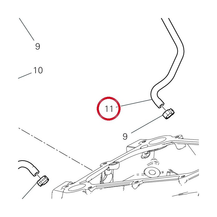 Platform hose Ø4X10 L=900 — réf. 935Z0041A | Ducati Store