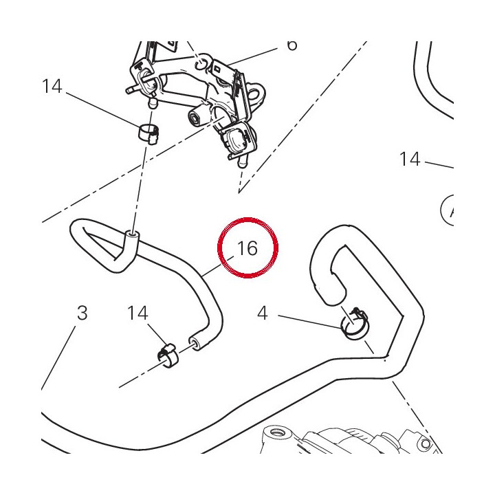Platform hose Ø4,5X5,5X10,5 — réf. 935Z0061A | Ducati Store
